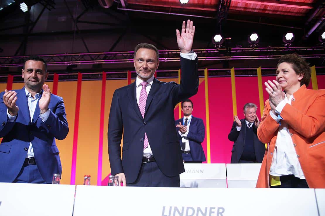 Lindner mit 88 Prozent als FDP-Chef wiedergewählt