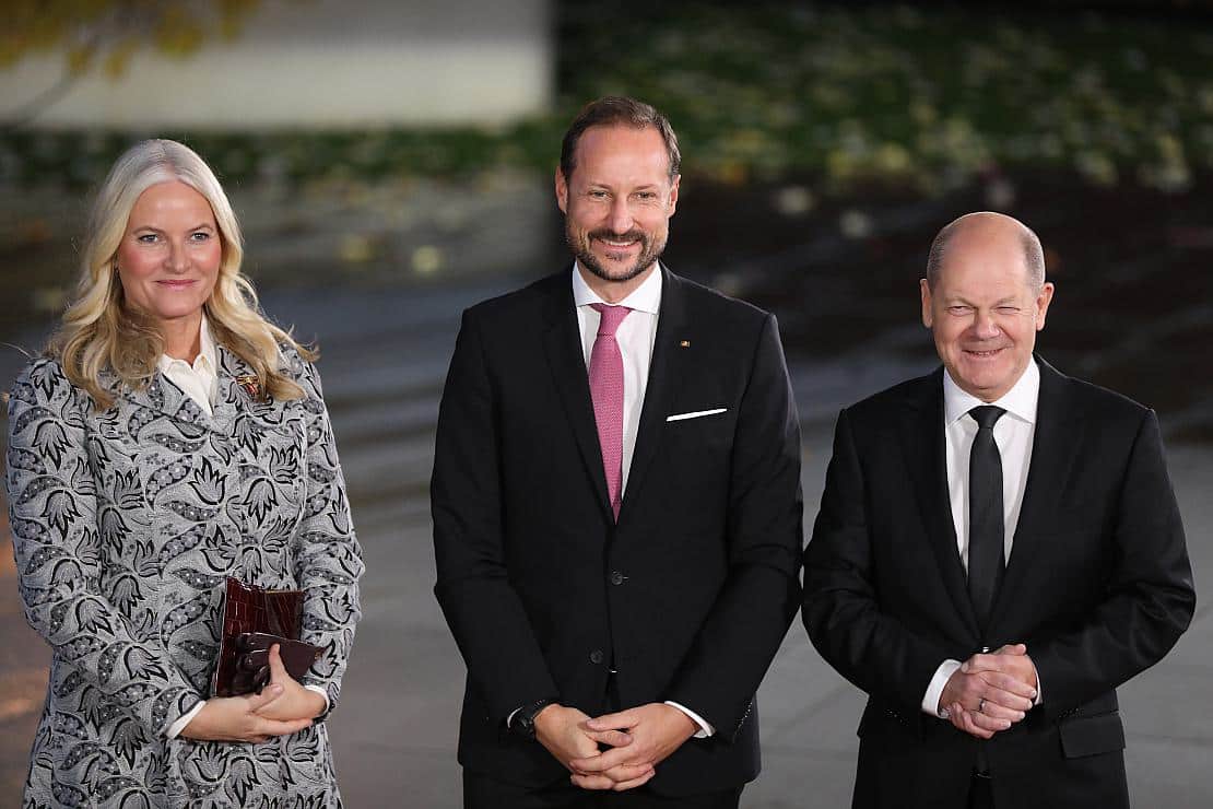 Norwegisches Kronprinzenpaar von Scholz im Kanzleramt empfangen