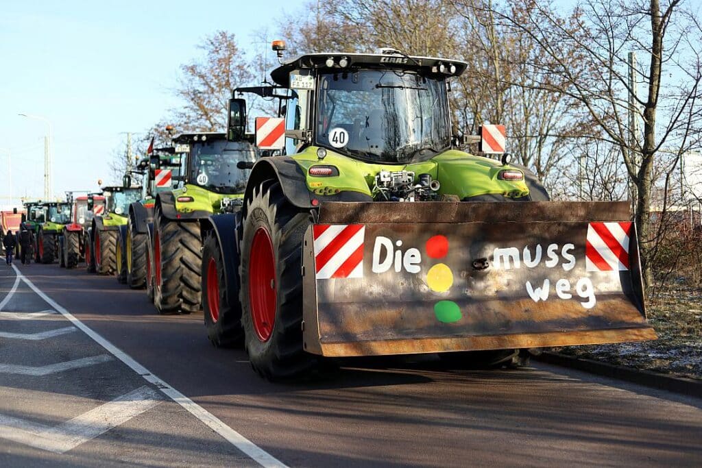 Polizeigewerkschaft will Traktor-Verbot bei Demonstrationen