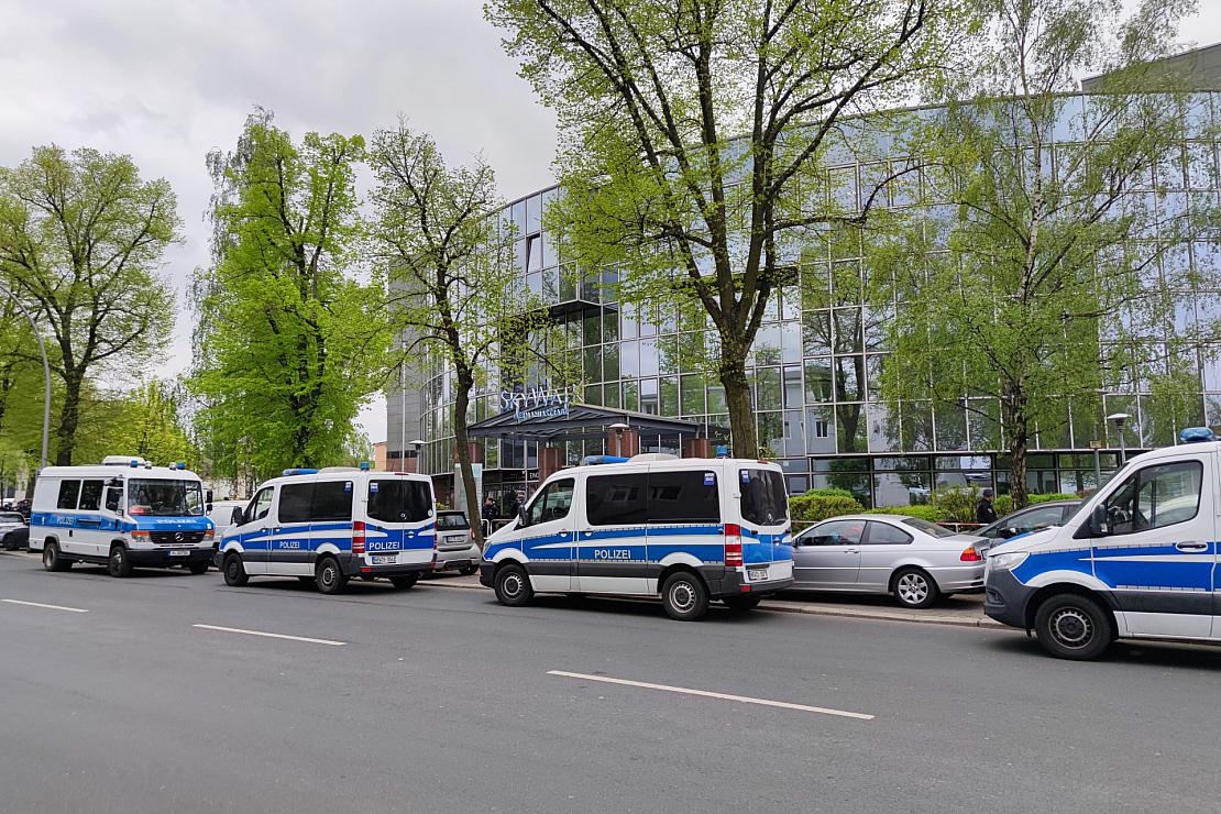 Großes Polizeiaufgebot bei "Palästina-Kongress" in Berlin