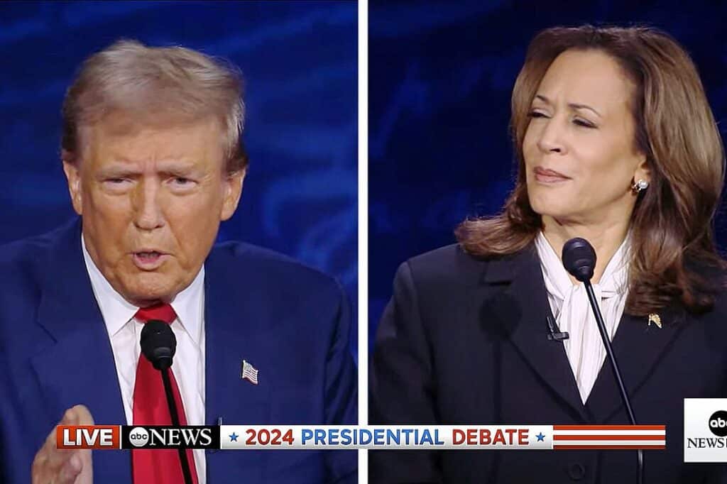 Heftige Wortgefechte bei TV-Duell zwischen Trump und Harris