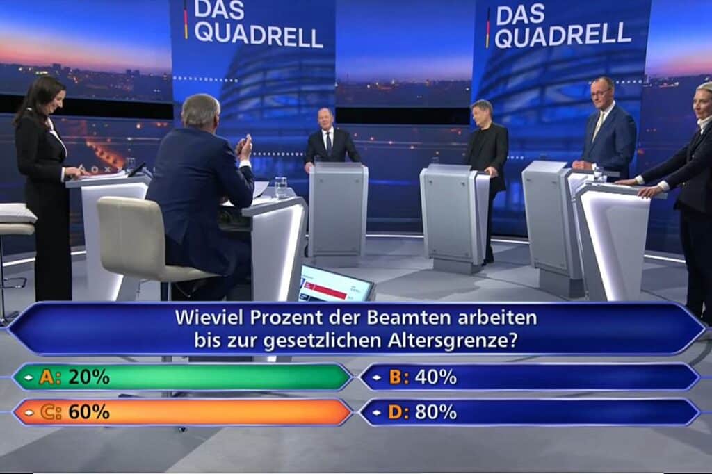 Kanzlerkandidaten liefern sich "Quadrell" bei RTL
