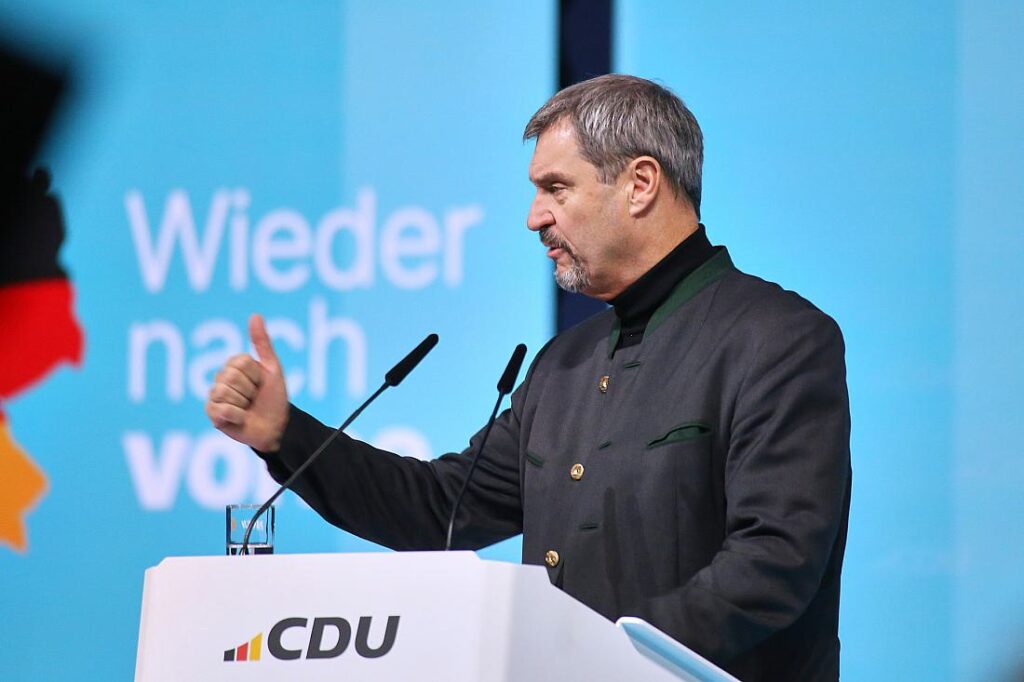 Söder beschwört auf CDU-Parteitag Einigkeit im Wahlkampf