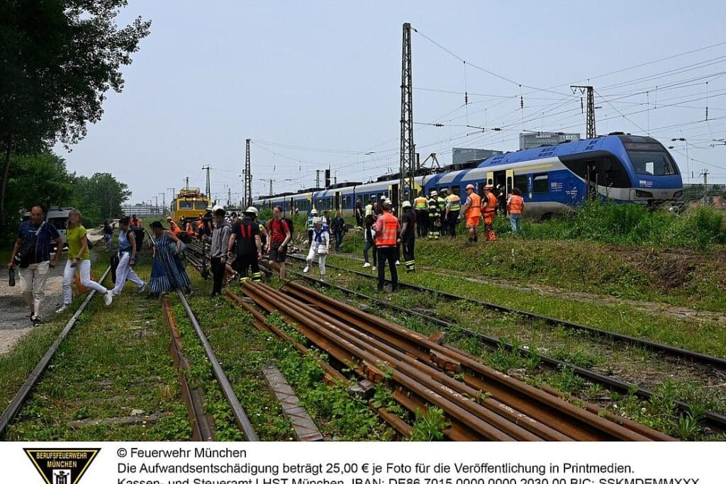 Regionalbahn bei Berg am Laim evakuiert