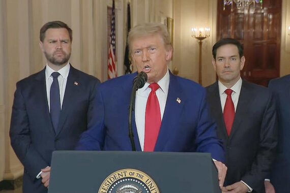 Donald Trump spricht über militärischen Erfolg gegen Iran in einer TV-Ansprache.