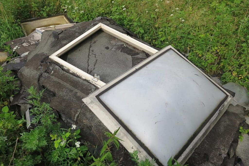 Unbekannte entsorgen Dachpappe und Oberlichter illegal in Wildeshausen
