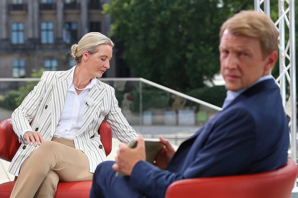 ARD-"Sommerinterview" mit Weidel von lauten Protesten gestört