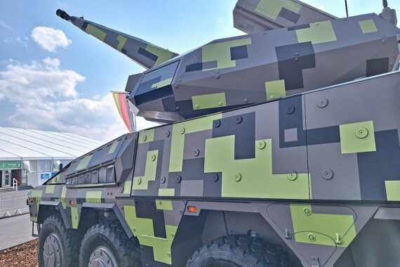 Flugabwehrsystem Skyranger 30 zur Verteidigung im Kontext geopolitischer Spannungen mit Russland.