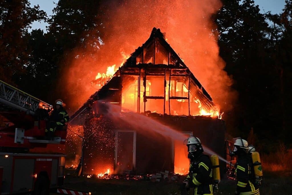 Einfamilienhaus in Soltau-Eitze komplett abgebrannt