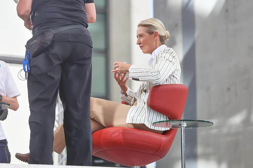 Protestgruppe bewertet Störaktion bei Weidel-Interview als Erfolg