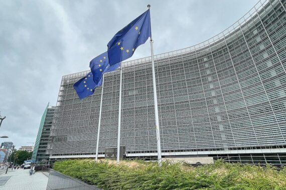 EU-Fahnen mit Fokus auf regionale Entwicklung und Fördermittel, symbolisieren zentrale Anliegen der Abgeordneten.