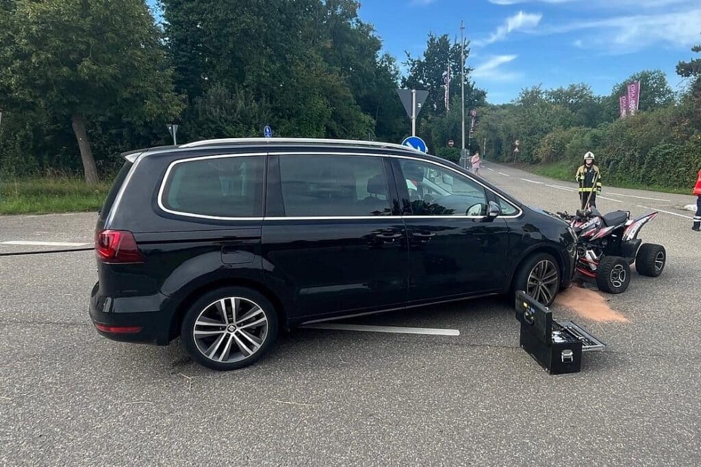 Frontalzusammenstoß in Haßloch: Quadfahrer schwer verletzt