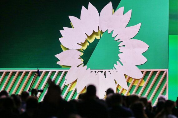 Grüne Sonnenblume als Symbol für die Opposition gegen EU-Zentralisierung von Fördermitteln in Sachsen-Anhalt.