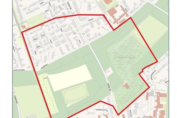 Evakuierungsgebiet in Köln mit Polizei und Einsatzkräften aufgrund Fliegerbombenentschärfung.