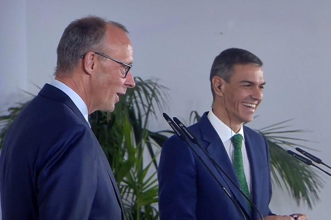 Merz und Sánchez diskutieren in Madrid Haltung zu Israel