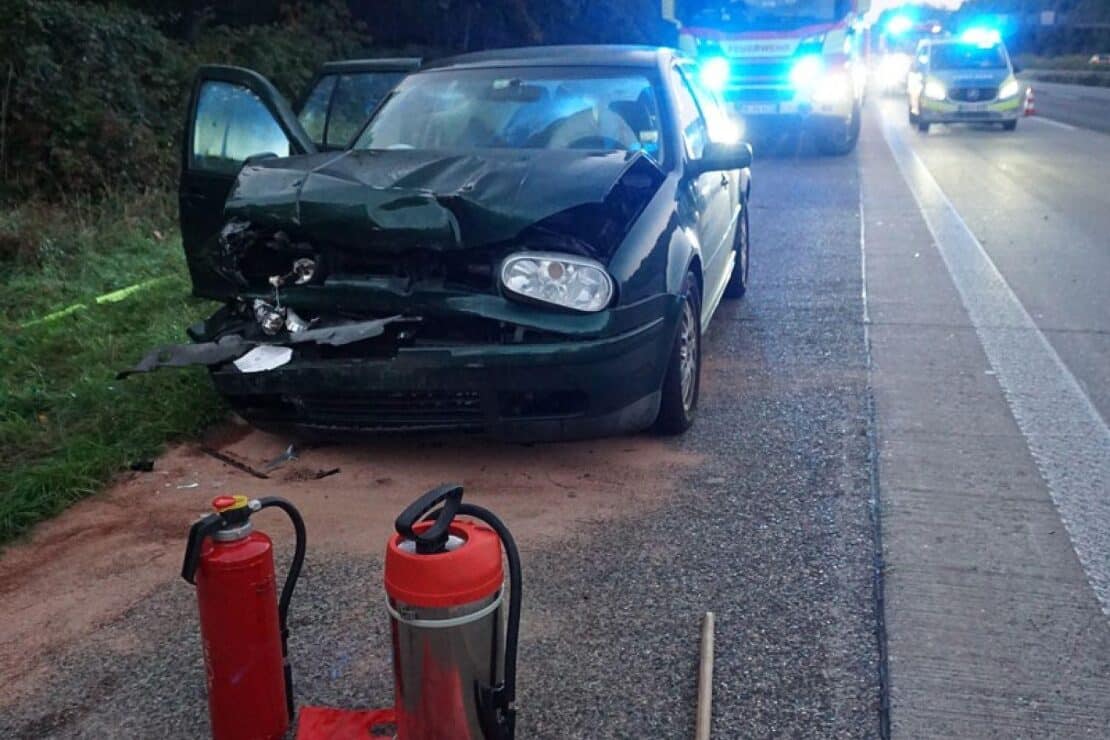 Schwerer Unfall auf A3 bei Ratingen mit sieben Verletzten