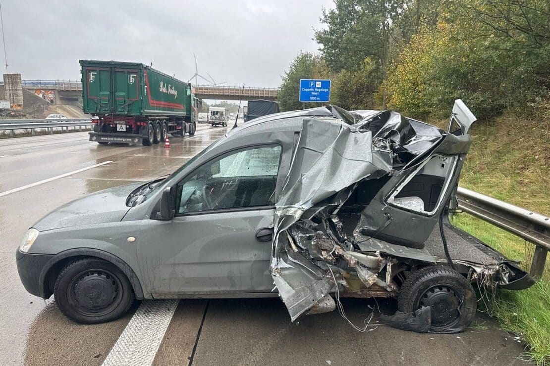 Vorbildliches Verhalten verhindert schwereren Unfall auf A1 bei Emstek