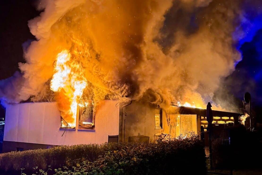 Einfamilienhaus in Attendorn durch Feuer komplett zerstört