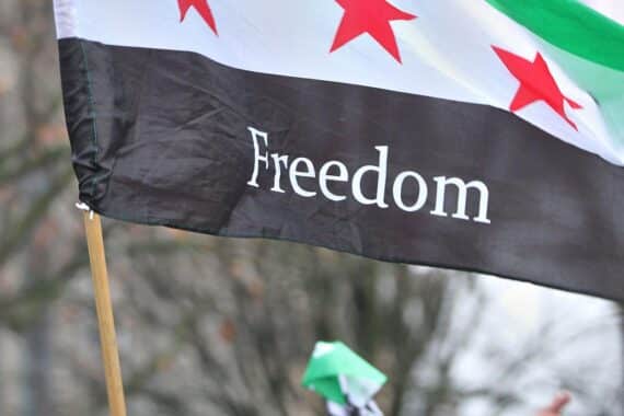 Syrer in Deutschland feiern, Freude über den Sturz von Assad, emotionale Stimmung und Hoffnung.