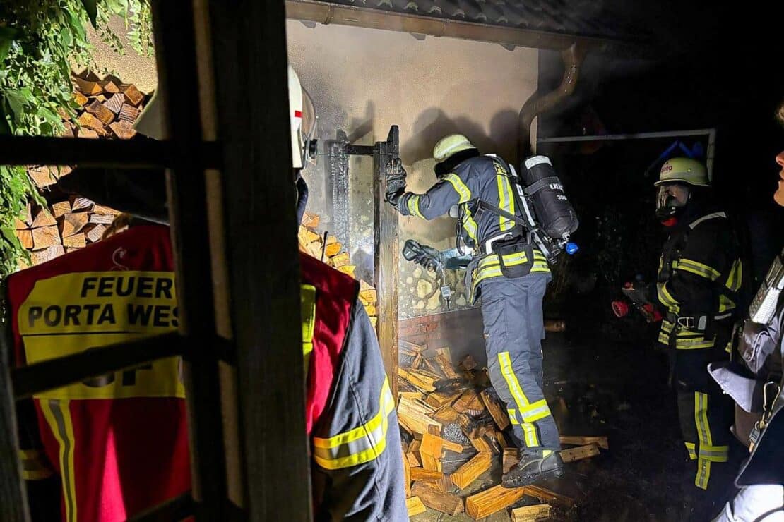 Brand in Porta Westfalica Costedt schnell gelöscht