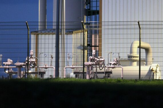 Gasspeicher in Deutschland, teilweise gefüllt, symbolisiert aktuelle Gasversorgungssituation im Winter.