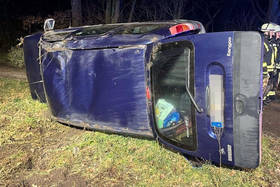Autofahrer überschlägt sich nach Überholmanöver bei Lippetal