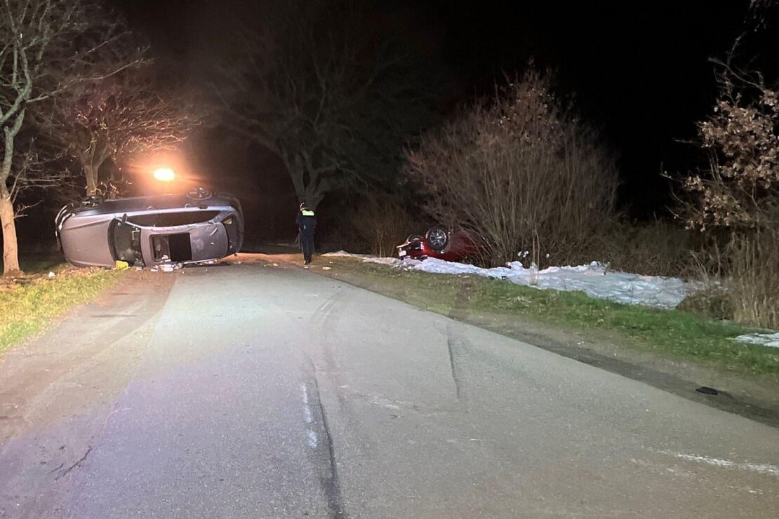 Zwei Autos überschlagen sich nach Verfolgungsfahrt bei Tarmstedt