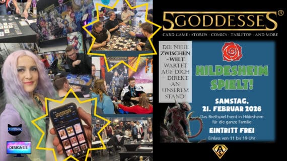 Veranstaltung "Hildesheim spielt!" mit 5Goddesses und der Künstlerin Anna Pianka von Designsie