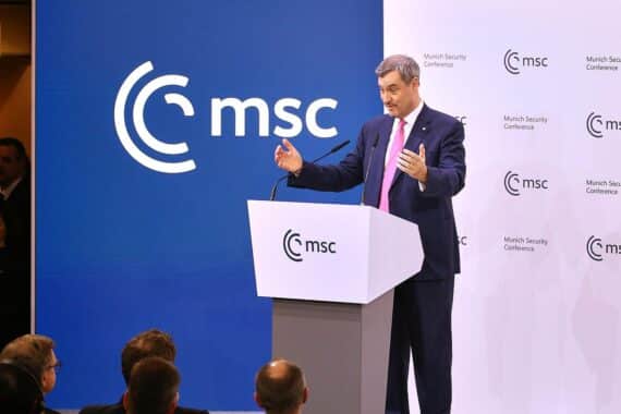 Markus Söder spricht bei der Sicherheitskonferenz über transatlantische Beziehungen und Sicherheitspolitik.