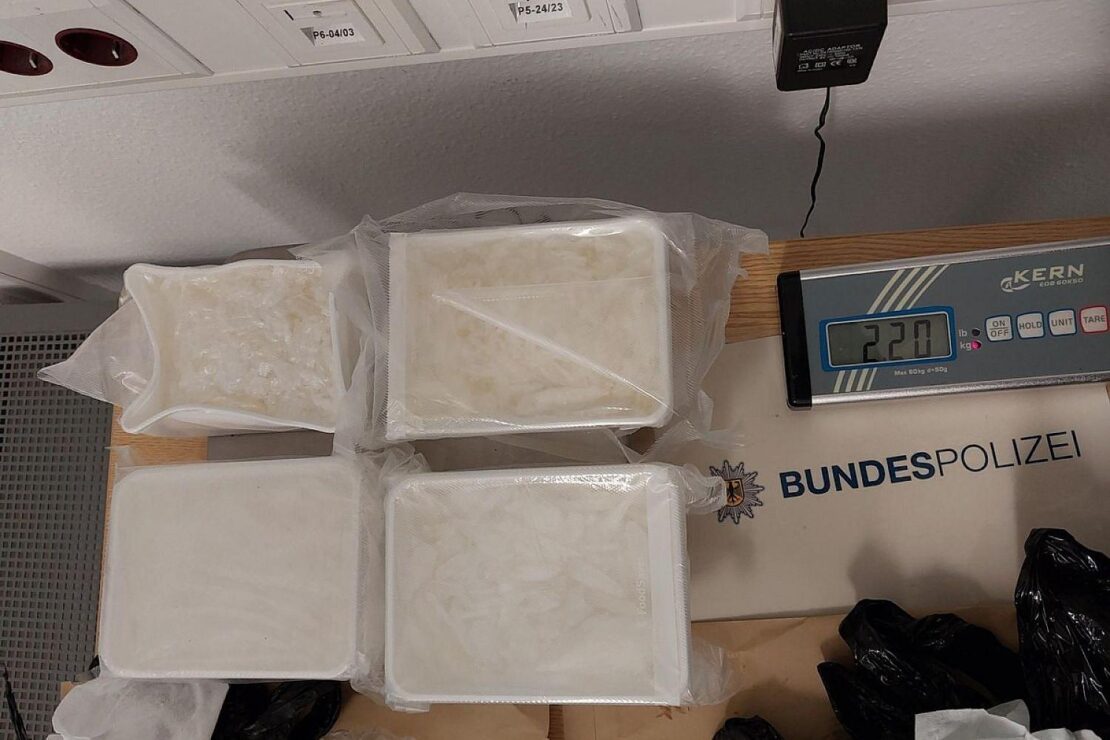 Bundespolizei stellt an Grenze zu den Niederlanden Crystal-Meth im Wert von 151.000 Euro sicher