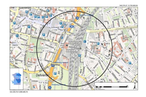 Evakuierungsmaßnahmen und Sperrungen im Duisburger Hauptbahnhof wegen Blindgänger-Fund aus dem Zweiten Weltkrieg.