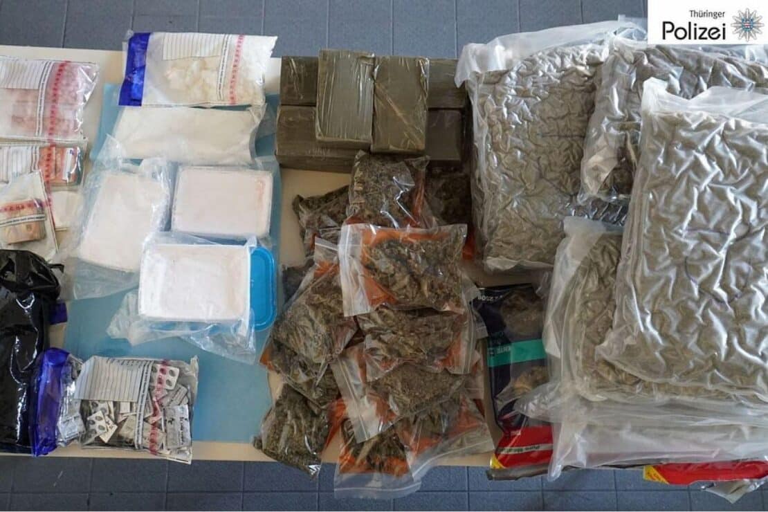 Polizei Gotha stellt bei Razzia Drogen im Kilobereich sicher