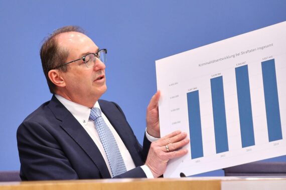 Alexander Dobrindt präsentiert die Polizei-Kriminalstatistik 2025 in Berlin, mit positiver Rückmeldung.
