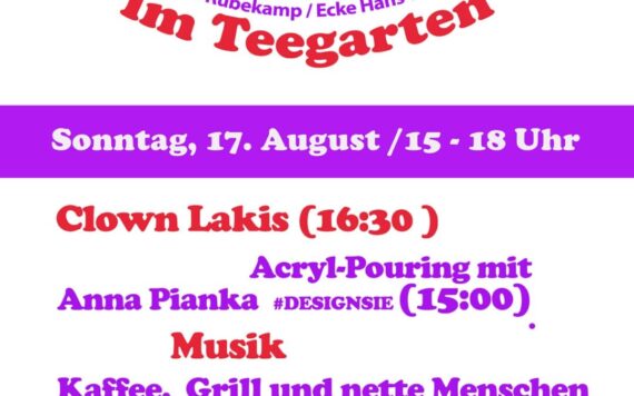 17.08.2025: Sommerfest im Teegarten – Kreativität, Musik und Begegnung in Hannover-Hainholz