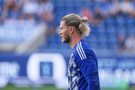 Feiernde Schalke-Spieler nach Aufstieg, Jubel und Emotionen auf dem Spielfeld sichtbar.