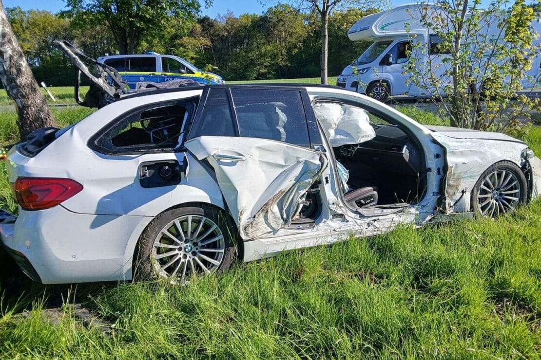 Unfall auf der B58 in Schermbeck