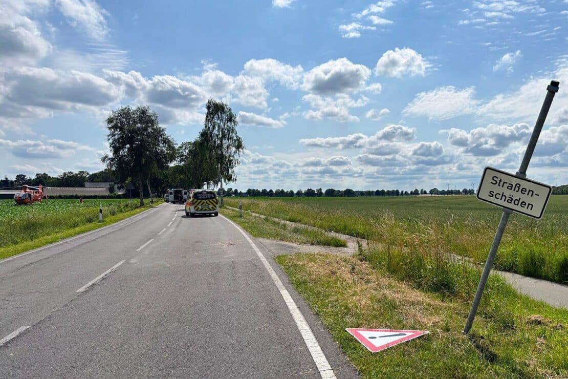 Schwerer Motorradunfall auf der L 127 bei Ahlerstedt