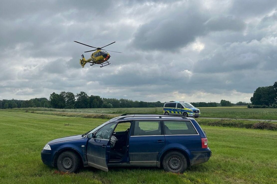 Schwerer Unfall am Isfelder Weg: Hubschrauber im Einsatz