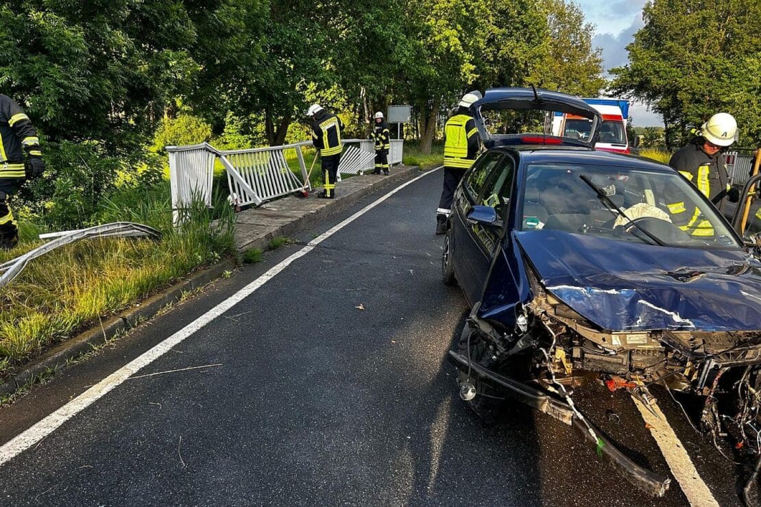Zwei Verletzte bei schwerem Unfall auf der K139 bei Nüttel