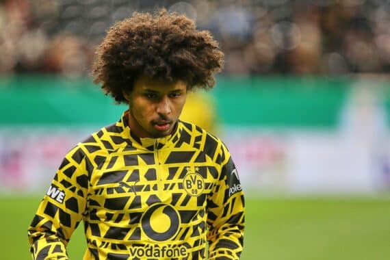 Karim Adeyemi im Borussia-Dortmund-Archivfoto, Wechsel zu Barcelona angekündigt.