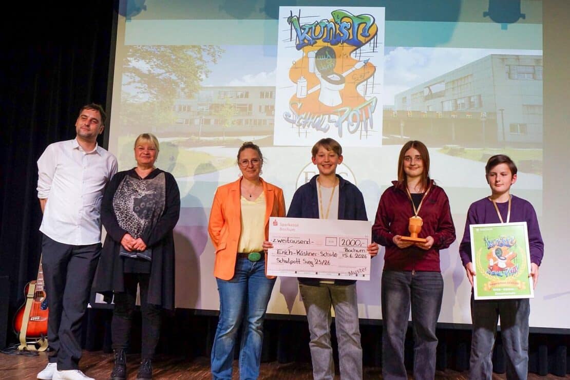 Erich Kästner-Schule gewinnt Wettbewerb "Kunst auf dem Schulpott"