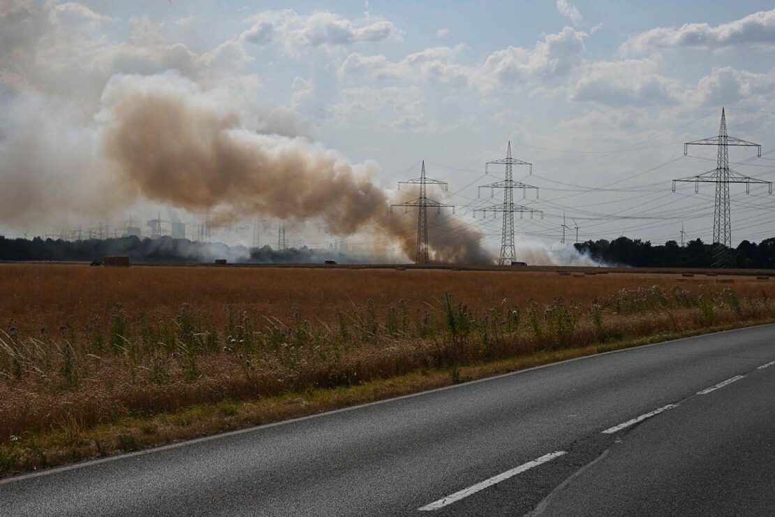 Feldbrand in Pulheim-Sinnersdorf bedroht Gehölzflächen
