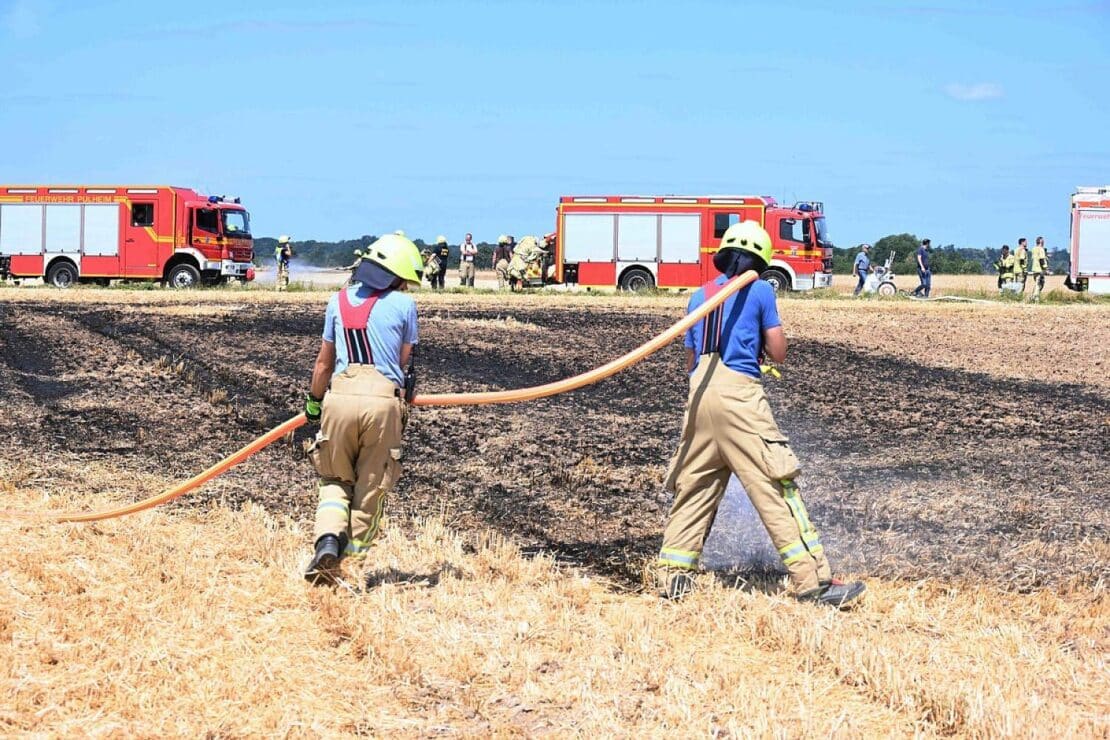 Feldbrand in Pulheim-Sinnersdorf schnell gelöscht