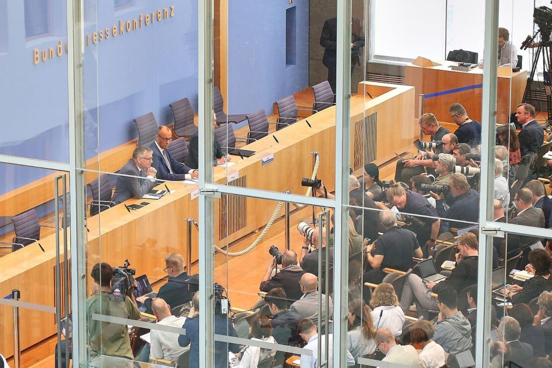 Merz stellt sich am 15. Juli der Hauptstadtpresse