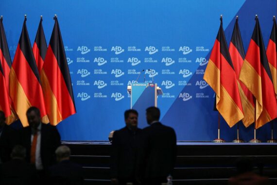 Proteste gegen AfD-Parteitag: Menschen zeigen Widerstand für Demokratie und Meinungsfreiheit.