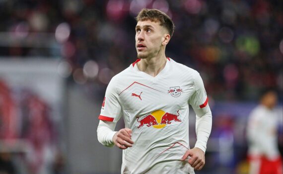 Fußballspieler Brajan Gruda im Archiv, im DFB-Pokal-Kontext: Leipzig siegt 6:0 gegen Eintracht Trier.