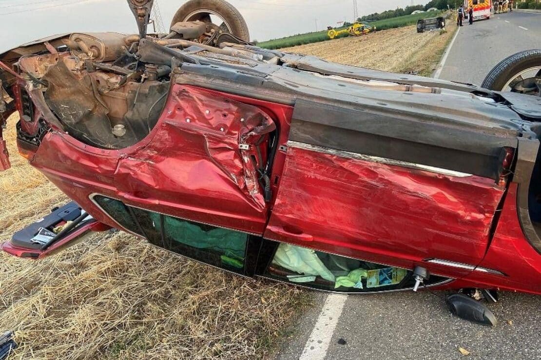Zwei Verletzte nach Frontalzusammenstoß bei Haßloch