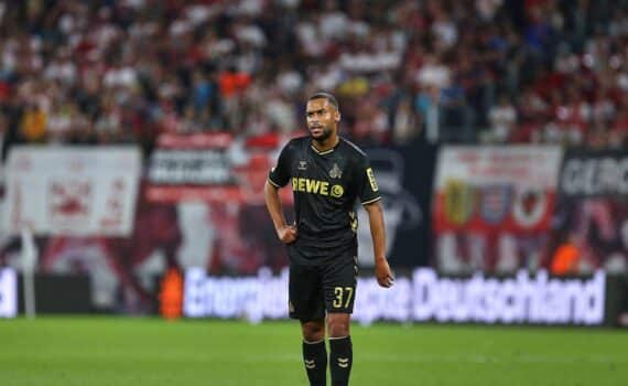 Linton Maina jubelt (Archiv), 1. FC Köln vs. Werder Bremen: 1:1 Unentschieden.