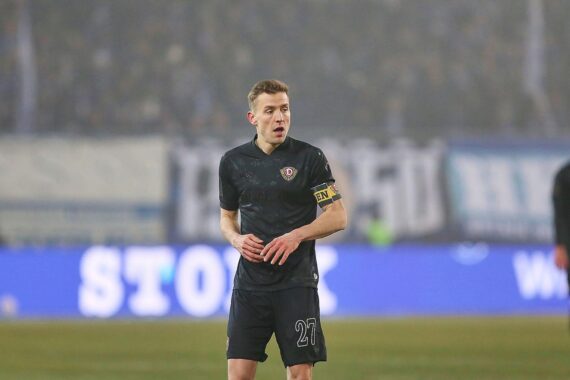 Fußballspiel Dynamo Dresden gegen VfL Bochum, Torjubel mit Spielern, Foto: Niklas Hauptmann (Archiv).