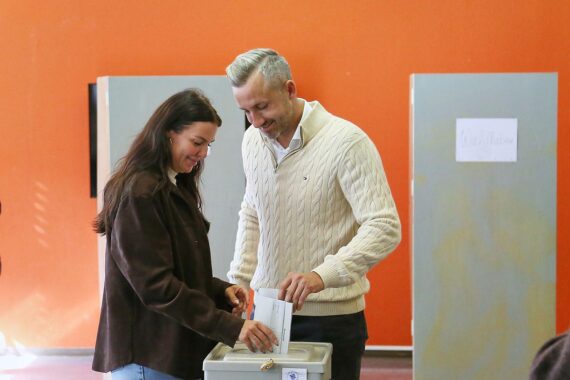 Ulrich Siegmund bei der Stimmabgabe zur Landtagswahl Sachsen-Anhalt in Tangermünde.